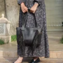 Moroccan Leather bag with fringe
