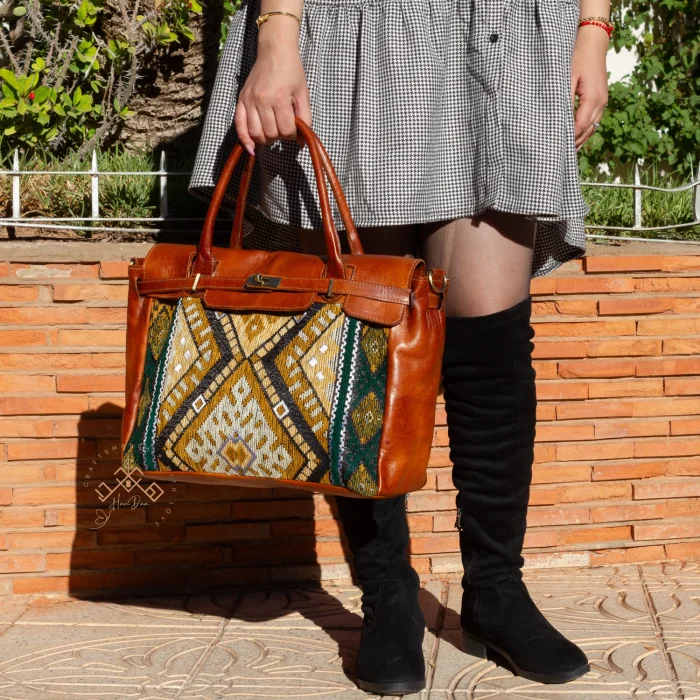 Brown Leather Handbag For Women - Image 2