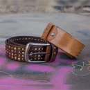 Original Leather belt in the Rocker style for men