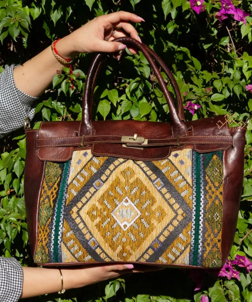 Stylish Carpet Leather Handbag for Women