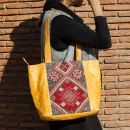 Havan shoulder tote carpet leather Bag