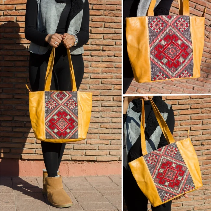 Havan shoulder tote carpet leather Bag - Image 10
