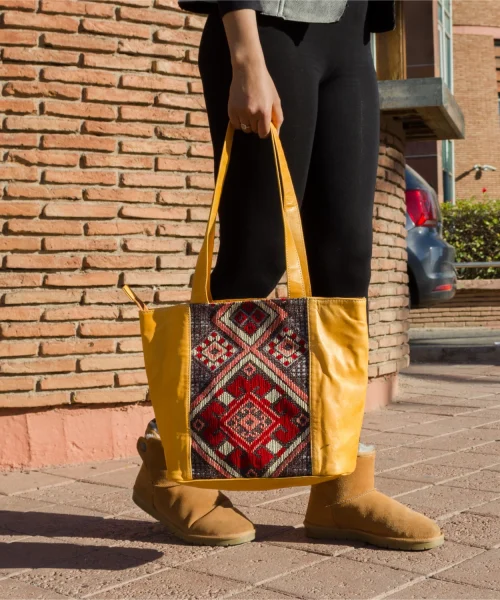 Havan shoulder tote carpet leather Bag