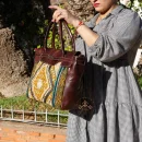 Stylish Carpet Leather Handbag for Women