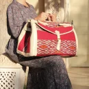 Morocco Carpet Leather Travel Bag