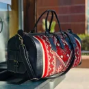 Red carpet large leather travel bag
