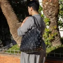 Shoulder Studded leather handbag