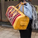 Large Kilim Leather Travel Bag