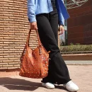 Shoulder Studded leather handbag
