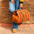 Personalized Crafted Kilim Travel leather Bag