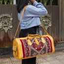 Large Kilim Leather Travel Bag