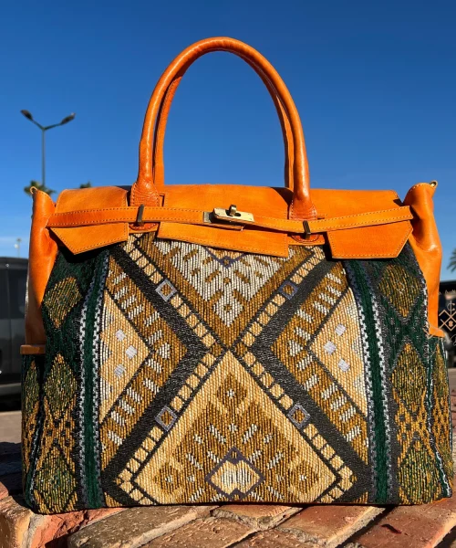 Kilim Leather Handbag for Women