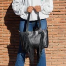 boho western fringe leather bag