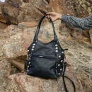 Shoulder Studded leather handbag