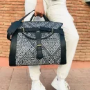 Elegant Black Leather Travel Bag