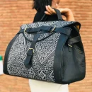 Elegant Black Leather Travel Bag