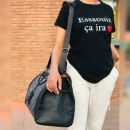 Elegant Black Leather Travel Bag