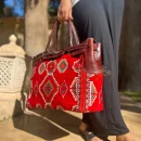 Red Kilim Leather shoulder bag for Women