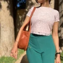 Perfect Fashion Round Tote Leather Bag for Women