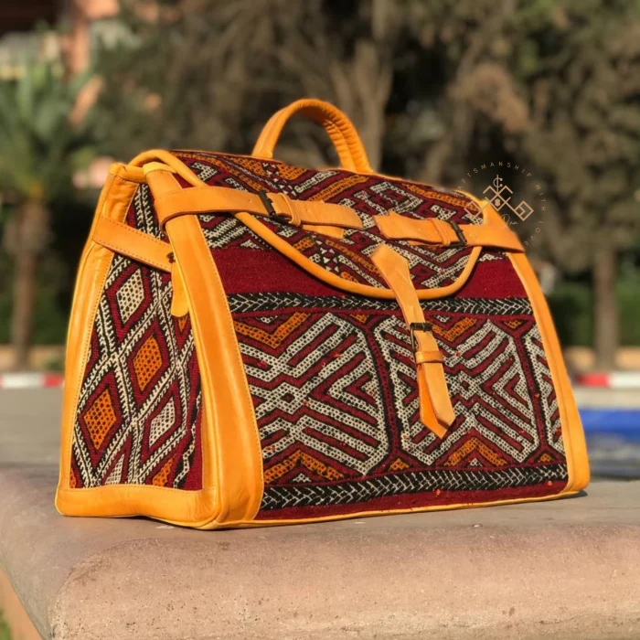 Vintage Havan Carpet Leather Bag - Image 2
