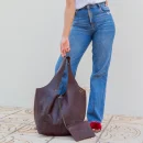 Chic Leather Hobo Shoulder Bag
