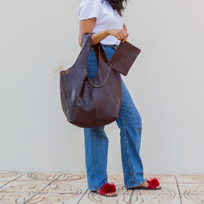 Chic Leather Hobo Shoulder Bag - Image 8