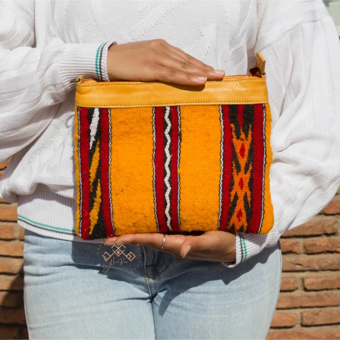 Handmade Berber carpet leather Purse - Image 7