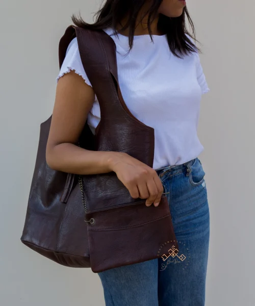 Chic Leather Hobo Shoulder Bag