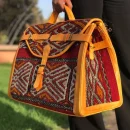 Moroccan Vintage Carpet Bag Leather Weekender