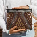 Handmade carpet leather Purse for women