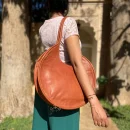 Perfect Fashion Round Tote Leather Bag for Women