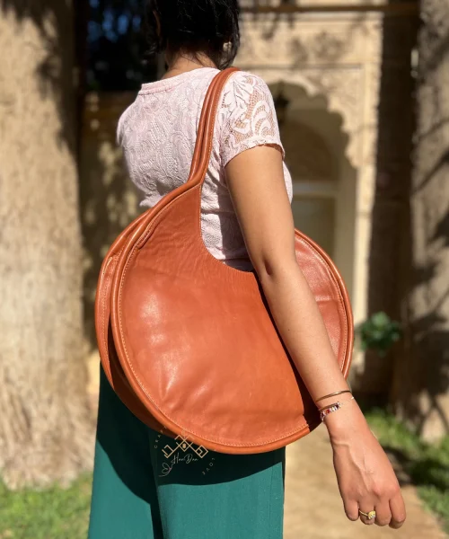 Perfect Fashion Round Tote Leather Bag for Women