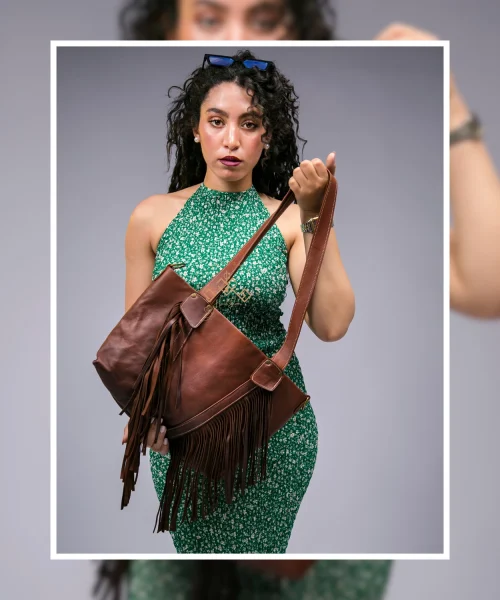 Leather Fringe Shoulder Bag