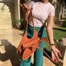 Perfect Fashion Round Tote Leather Bag for Women