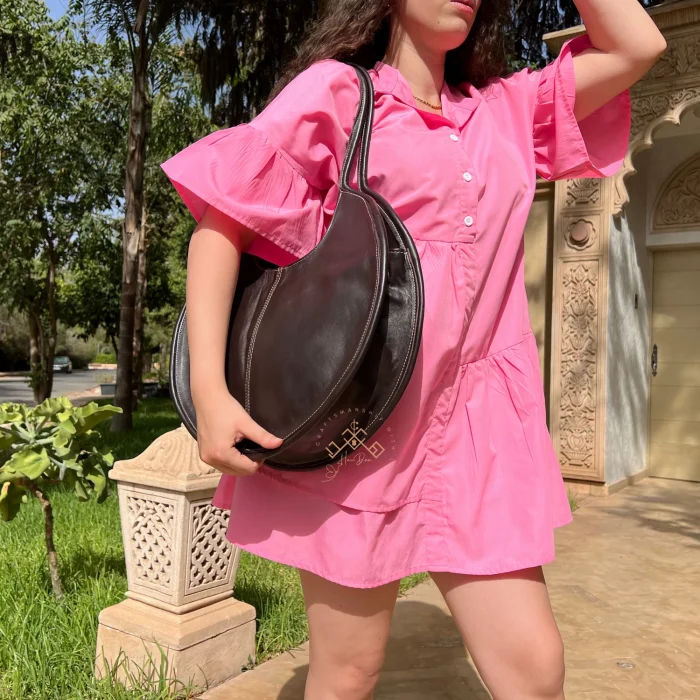Perfect Fashion Round Tote Leather Bag for Women - Image 10