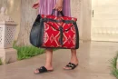 Moroccan Handmade Carpet Leather Travel Bag