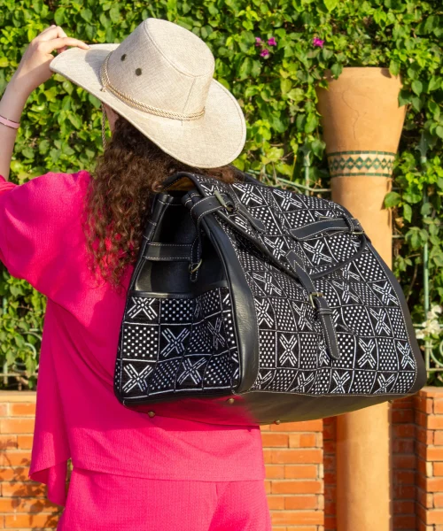 Kilim Leather Duffel bags - Vintage Style Travel Bag