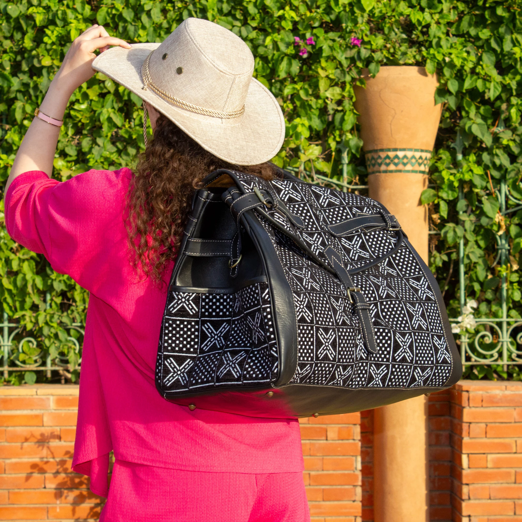 Kilim Leather Duffel bags - Vintage Style Travel Bag