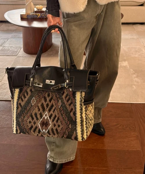 Large Brown Genuine Leather Bag